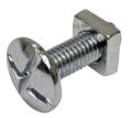 Bolt Roofing & Nut M8 x 25mm Z/P