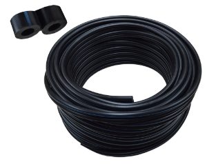 MS Pack Rubber TWIN Tube 7mmid x 14mmod x 35m With Blue Stripe Extra Long
