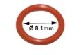 MS O Ring id 8.1mm ds 1.6mm Silicone Red for Caprilac