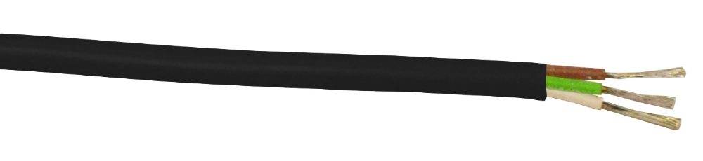 MS Cable PVC 3 Core 0.50 Sq mm Unscreened Black (per m)